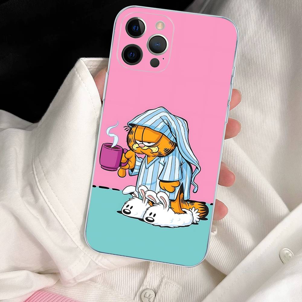 Kawaii Classic G-garfields Cat Phone Case For IPhone 17 16 15 14 13 12 11 Pro Max 13 12 Mini 17Air 16e Clear Cases