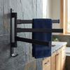 Aluminum Swivel Towel Rack Thicken Design Swing Arm Towel Rack  Bathroom Kitchen Laundry Room
