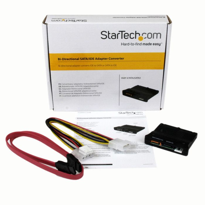 Adaptateur Bidirectionnel SATA/IDE - StarTech - PATA2SATA3 - Noir - 2.5in & 3.5in - Garantie 2 Ans