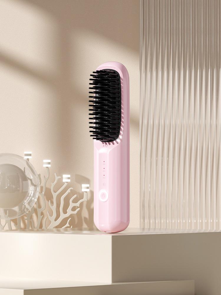 Wireless Ionic Hair Straightening and Curling Comb