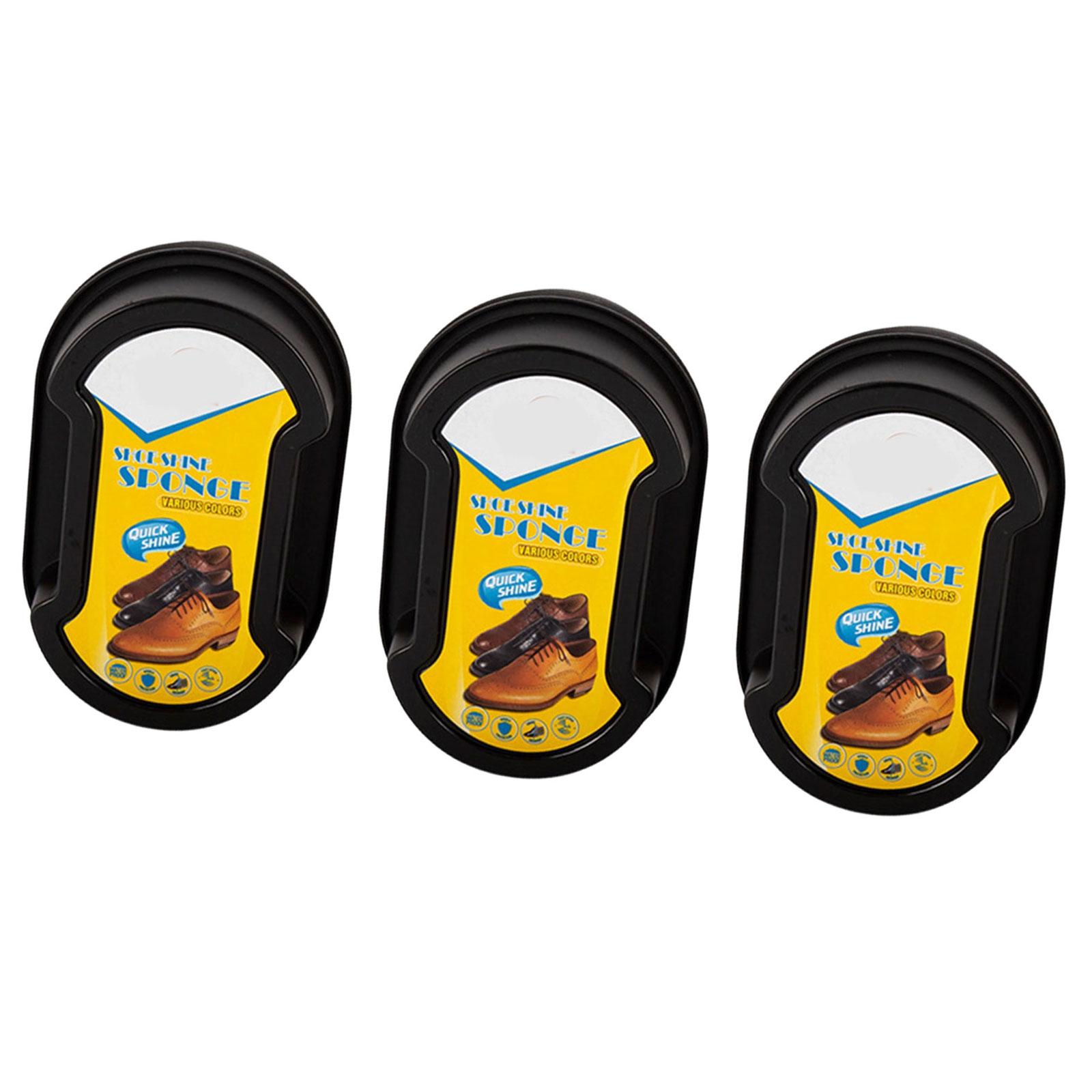 Leather Shoe Polish Sponge Tool Leather Shoe Polish with Integrated Sponge Brush for Instantly Footwear Revitalization