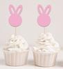 Souvenir chéri | Décorations de cupcakes en forme de lapin de Pâques doré pailleté - Lot de