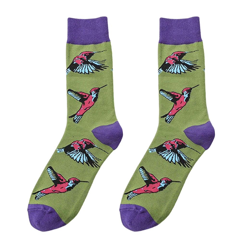 Unisex Cotton Long Socks for Men and Women - Trendy Printed Design for Daily Wear