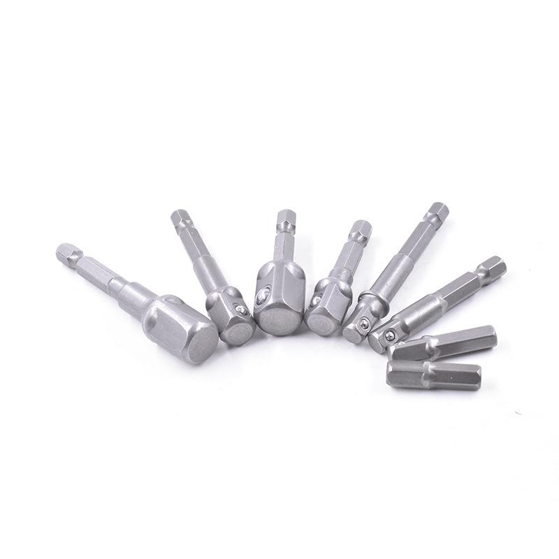 Set convertor priză cu 8 piese: Mâner hexagonal de 1/2, 1/4, 3/8 inch cu conexiune cu bile