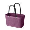 Tragbare Picknick-Einkaufstasche, großer Mehrzweckkorb aus Kunststoff, waschbare Strand-Reisehandtasche, Aufbewahrungstaschen
