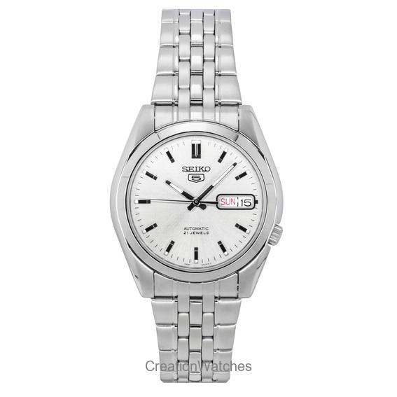 

Восстановленные мужские часы Seiko 5 Automatic 21 Jewels SNK355 SNK355K1 SNK355K серебряный