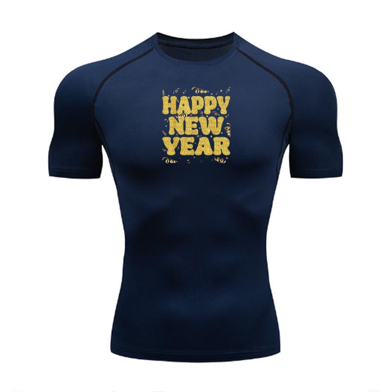 

Men s Elastic Quick Drying Breathable Short Sleeved Tight Fitting T-shirt Suitable for Gym Fitness Running Fitness Sweatshirt Elastic Top XXXL