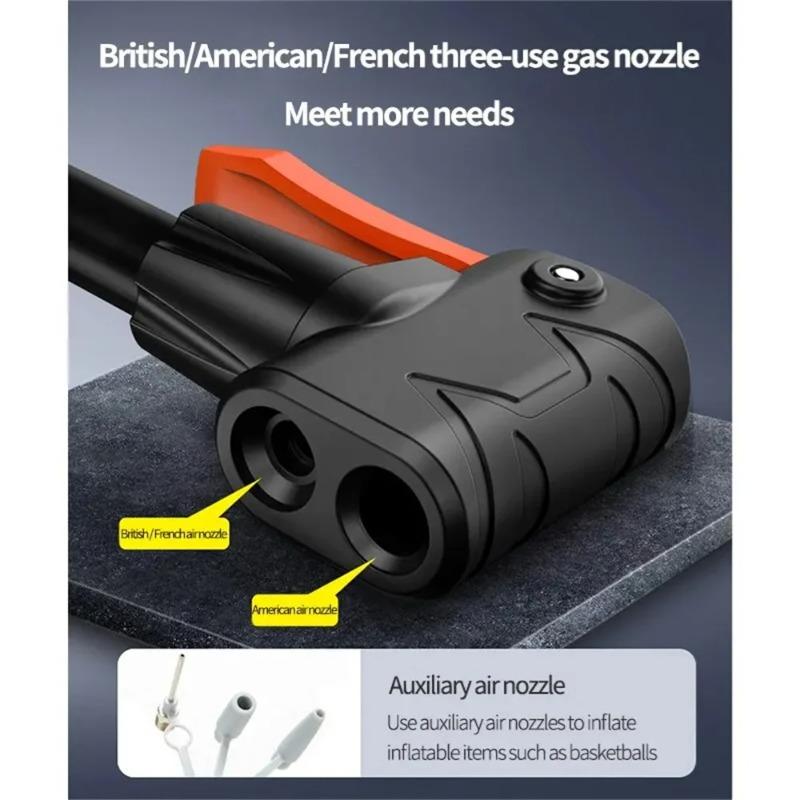 Mountain Bike Road Bike Pump MAX 140PSI Riding Portable Mini Bicycle Pump Basketball Toy Inflatable Tube Riding