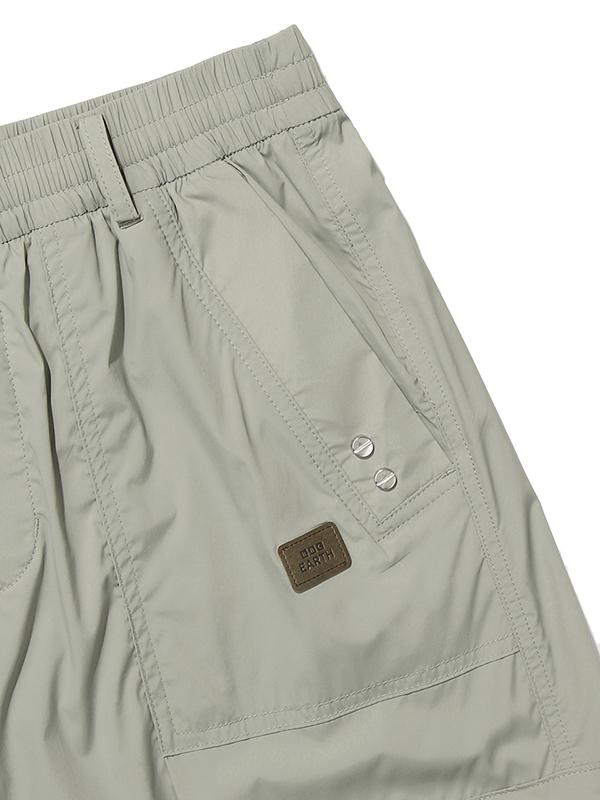 BBC EARTH Wide Pleated Cargo Pants_Olive
