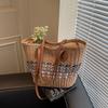 Straw Bag Woven Bag Women's Large-capacity New Seaside Beach Underarm Vegetable Basket Commuter Tote Bag Tide