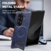 KEYSION Luxuxy PU Leather Magnetic Case for MagSafe for Samsung Galaxy Z Fold 7 5G Kickstand Wireless Charging Phone Back Cover