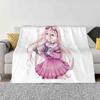 Miu Iruma Print Soft Warm Blanket Sofa/Bed/Travel Love Gifts Miu Iruma Miuiruma Pink Aesthetic Kawaii Girl Kawaii Aesthetic