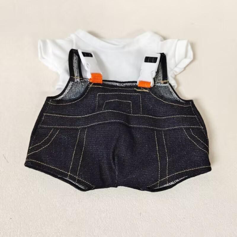 38CM Ragdoll Overalls & Shirt Set - Large Size Replacement Outfit