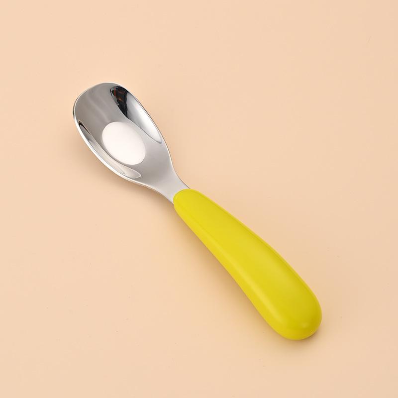 Wanghong Stainless Steel Cartoon Children s Feeding Spoon with Dustproof Box