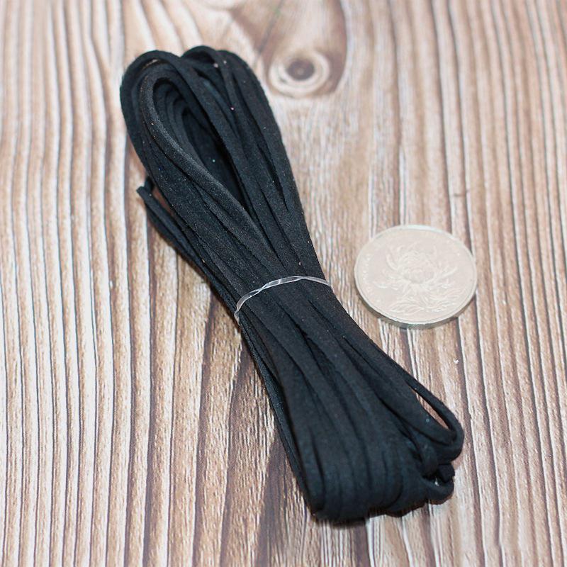 5M Langes Lederband Flaches Wildlederimitat Schnur Faden DIY Armband Funde Seil Schnur Schmuckherstellung 3mm Dicke Zubehör