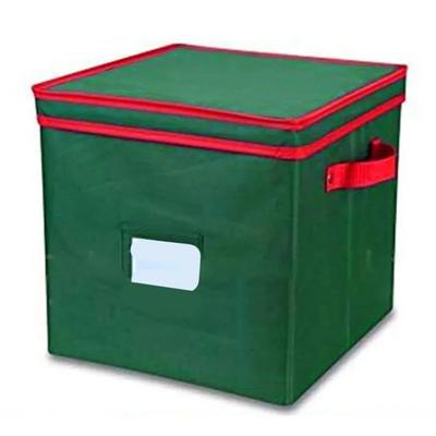 Christmas Ornament Storage Box Made With Durable-Oxford Polyester Material Holds Up To 64 Holiday Ornaments Decoration Balls