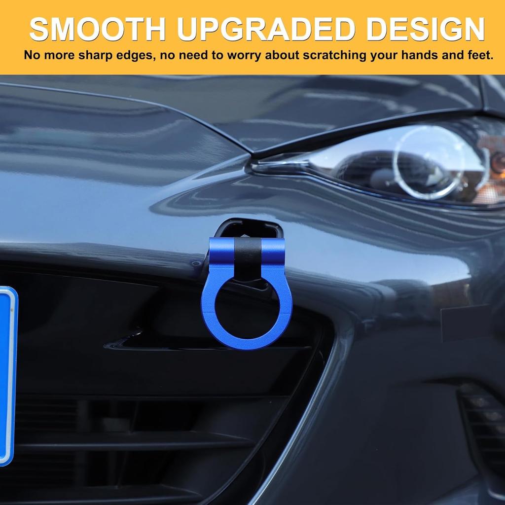 CHEAYAR Track Racing Style Car Front Bumper Tow Hook Compatible with Mazda MX-5 Miata 2016-2024 2025, Car Refitted Front Rear Bumper Trailer Ring Eye