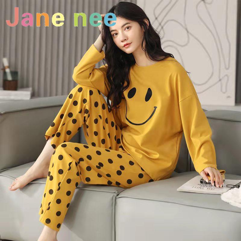 18 barev Nové zimní pyžamo, dámské, korejská verze, s dlouhým rukávem, domácí oblečení, volné, velká velikost, dvoudílný oblek, lze nosit venku