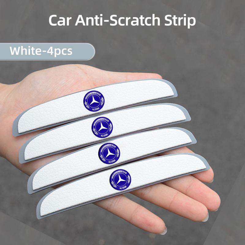 SCQK9 4Pcs Rubber Anti Collision Strip Car Door Rearview Mirror Protector Stickers For Mercedes Benz W211 W124 W176 W177 C180 C200