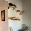 1 Pieza Árbol para Gatos Montado en la Pared Puente de Escalada para Gatos con Rascador y Hamaca para Gatos Escalera de Sisal para Jugar y Descansar Gatitos