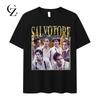 90s Retro Damon Salvatore Graphic T Shirt Unisex Harajuku Fashion Cotton Short Sleeve Tshirts Y2k Mens Gothic Clothing TShirt