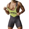 Mens Sleeveless Bodysuit Gym Weightlifting Wrestling Squat Training Quick Dry Breathable