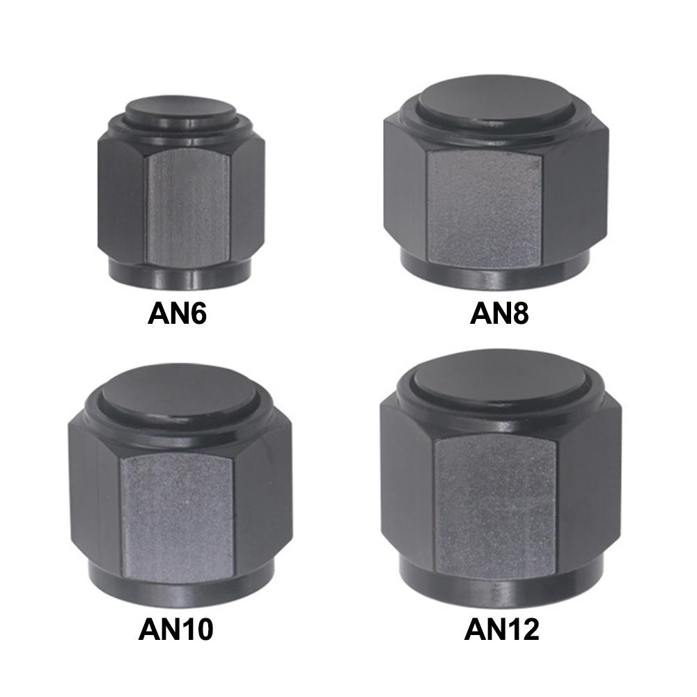 AN4 AN6 AN8 AN10 AN12 Female Flare Cap Block Off Fitting Plug Aluminum Swivel Hex Head Nut Port Adapter for Fuel Oil Line