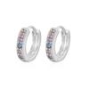 Sweet and Fashionable Multicolor Star and Heart Zircon Ear Clips and Hoops