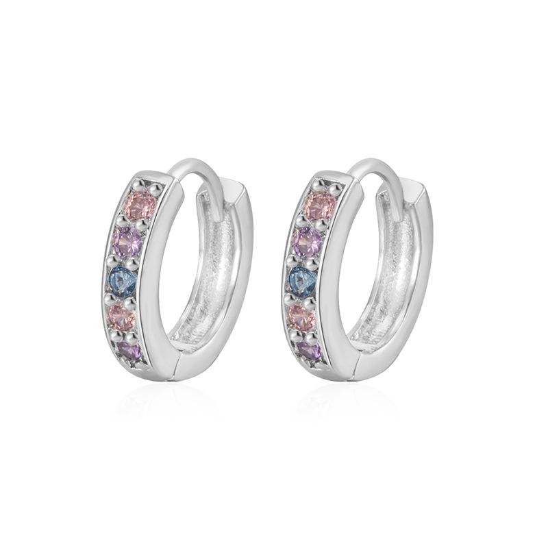 Sweet and Fashionable Multicolor Star and Heart Zircon Ear Clips and Hoops