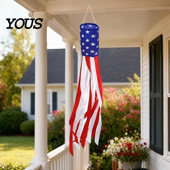 Party-Banner 4. Juli Außendekoration, Amerikanische Flagge Veranda-Schild, Rot Weiß Blau Dekorationsartikel Hängendes Banner, USA Fächerfahne,