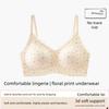 Intimo da donna estivo, adorabile, dolce, in pizzo, con coppe preformate e raccolte sul seno, senza cuciture visibili