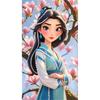Disney Pearl Painting Mulan Portrait for Beginners and Adults, DIY Pearl Diamond Art Painting Kit for Home Wall Decor Gifts
