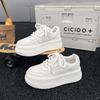 Little White Shoes Women's Autumn 2025 New Thick Baseplate Shoes Versatile Small Inner Height Increase Casual Sports Muffin Shoes