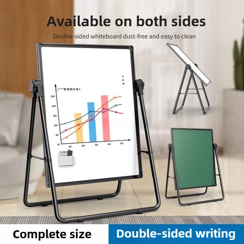Quadro Branco Magnético Dobrável 360 Graus Quadro Branco Magnético de Pé Premium Quadro de Avisos Magnético Dupla Face Quadros de Escrita Suportes