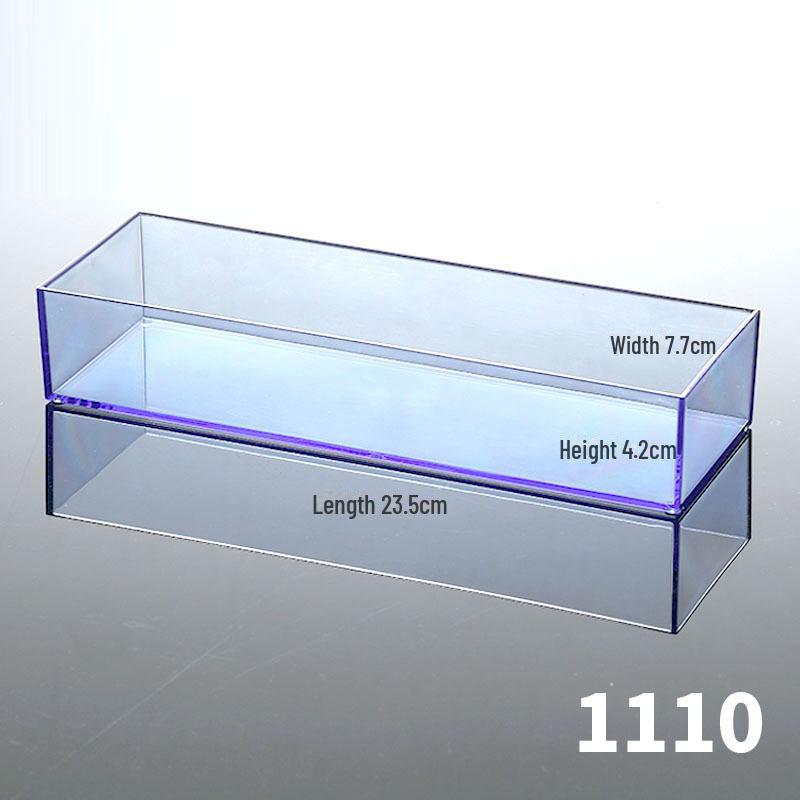 Transparent Acrylic Desktop Storage Box: Rectangular Mirror Cabinet for Cosmetics, Stationery, or Kitchen Essentials