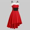 2021 Ladies Sleeveless Clothing Irregular Hem Christmas Fancy Dress Dress Suit Autumn And Winter Retro High Waist Solid Color Dress