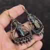 Kyanite Rough Earring Copper Wire Wrapped Earrings Natural Gemstone Jewelry Handmade Amazing Earring Designer Copper Jewelry Gift For Women