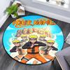 Custom Name,Naruto Uzumaki Pattern Round rug,Carpet Rug for Living Room Bedroom Playroom ,Non-slip Floor Mat,Holiday Gifts and Birthday Gifts.