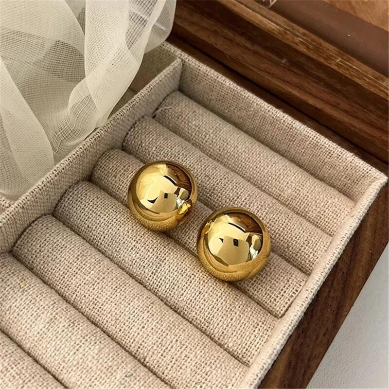 Trending Simple Metal Circular Stud Earring Fashion Party Statement Minimalist Cheap Earrings Female Jewelry For Woman Gifts