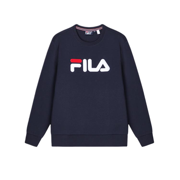 FILA Heritage Warm Comfortable Skin-Friendly Soft Sweatshirt Men sweatshirt Legendary-Blue F51M418298A-NV XL