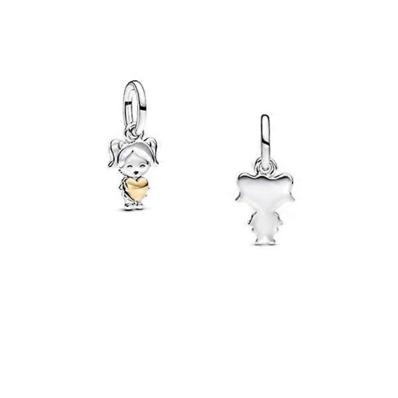 Happy Girl Pendant, Gift of Vitality for Children, Beaded, Mother's Day Birthday Gift for Girl