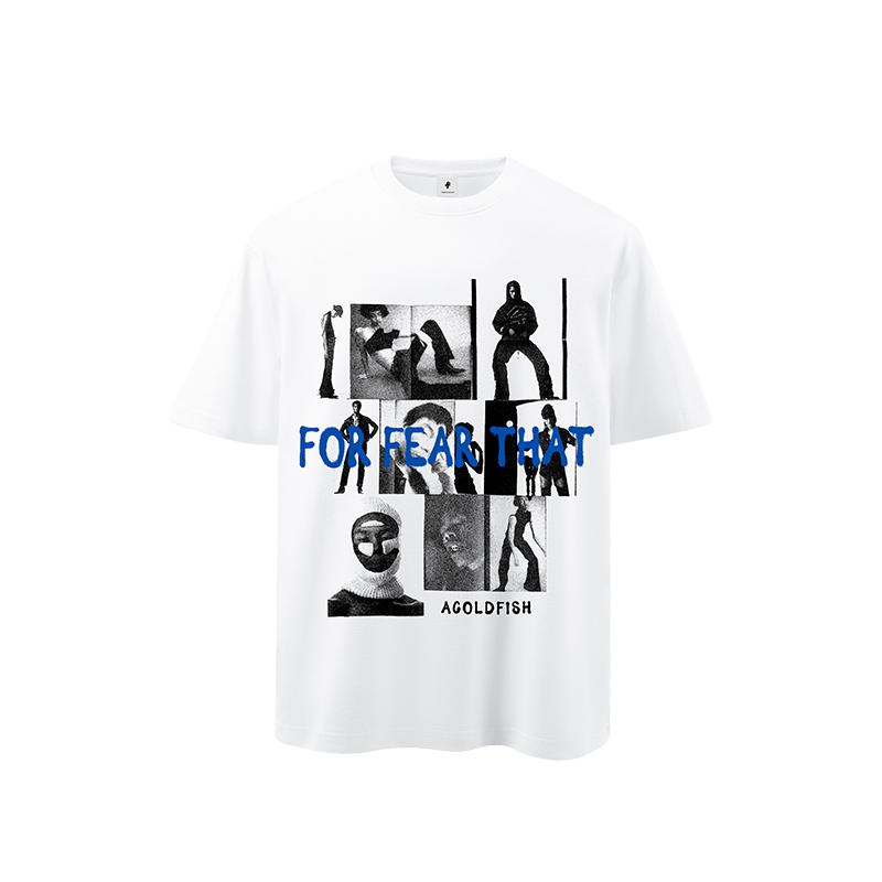Original printed shortsleeved Tshirt mens American high street European and American street tops S