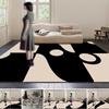 Black White Art Rugs for Nordic Home Living Room Decor Children Crawling Playing Mat Kitchen Non Slip Washable Modern Floor Rug