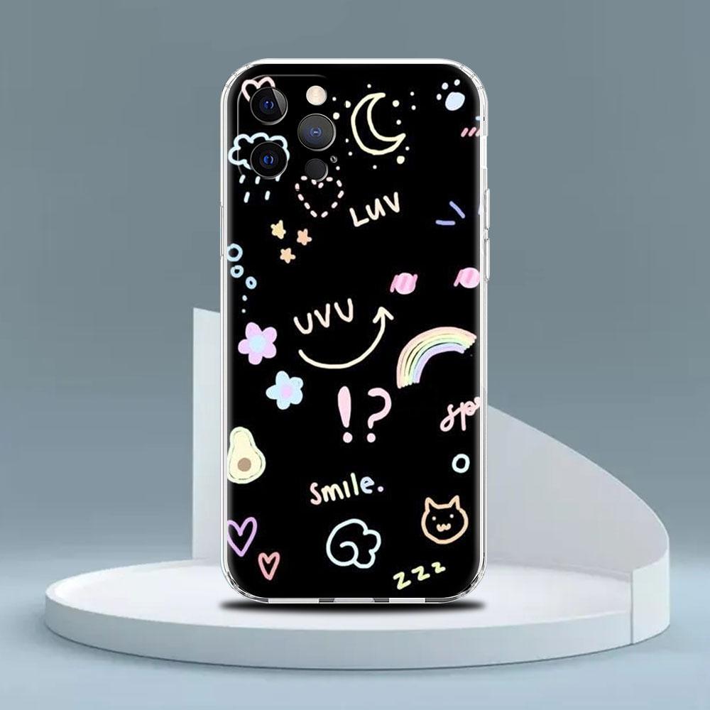 Transparente Hülle für Apple iPhone 14 13 11 12 Pro 7 8 Plus XR X XS Max 6 6S 14Pro Silikon Handyhülle Mond Astronaut