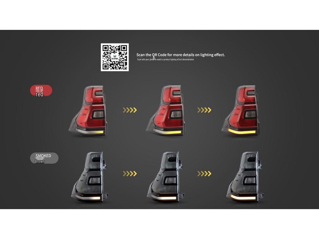 LED Turn Signal Taillights for 2010-2016 Toyota Lexus GX 460 Prado