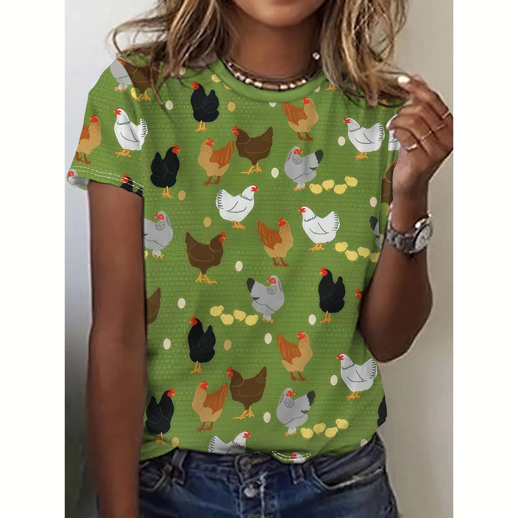 

Плюс Размер Модная женская футболка Летние футболки с коротким рукавом Aniaml Pattern Повседневный свитер с круглым вырезом Женская свободная одежда 6XL