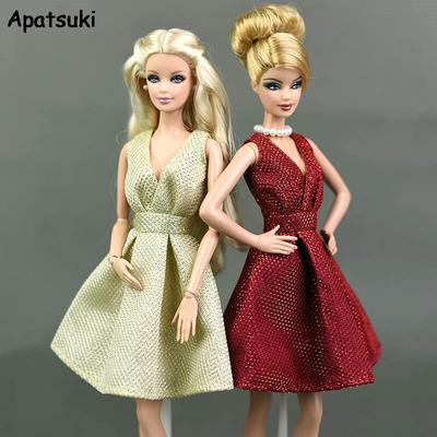 Classical Doll Dresses Evening Dress for Barbie Doll Outfits Purely Manual Clothes For 1/6 BJD Doll Accessories Kid Toy