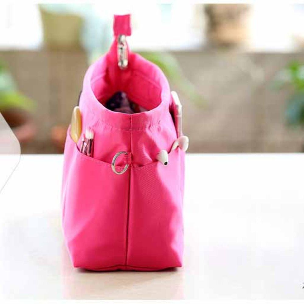 Cosmetic Organizer Multi-Pocket Handbag with Zipper Inner Bag Insert Bag Travel Accessory