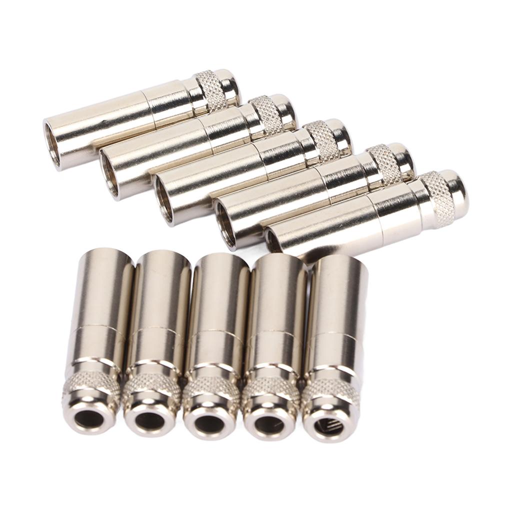 10 Stück 4-Pin XLR-Stecker Vollmetall-XLR-Stecker für Mixer, Mikrofon, Verstärker, Equalizer