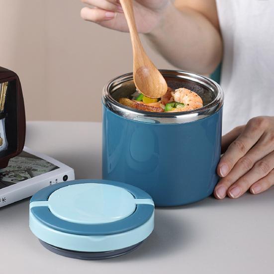 630ml/1000ml Food Container Fresh Keeping Heat Preservation Stainless Steel Insulated Hot Soup Breakfast Cup Home